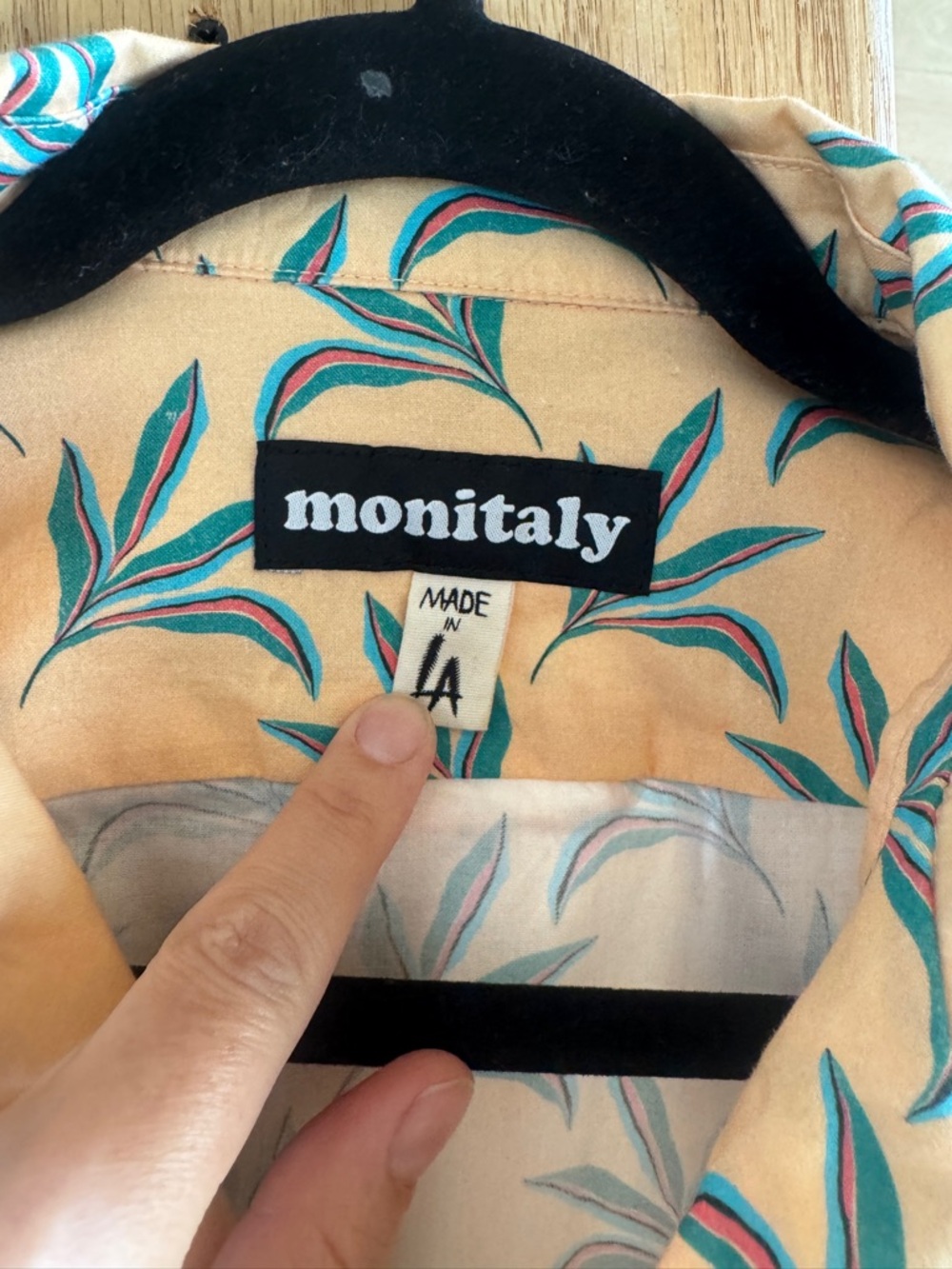 Monitaly Vacation Shirt - 100% cotton, Leaf (M) - Picture 2 of 6